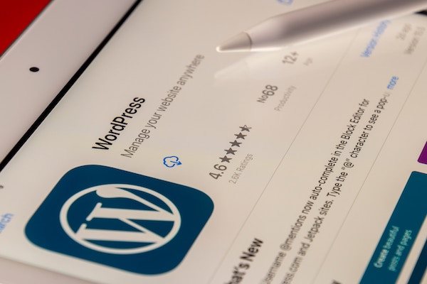 wordpress menu sur une tablette